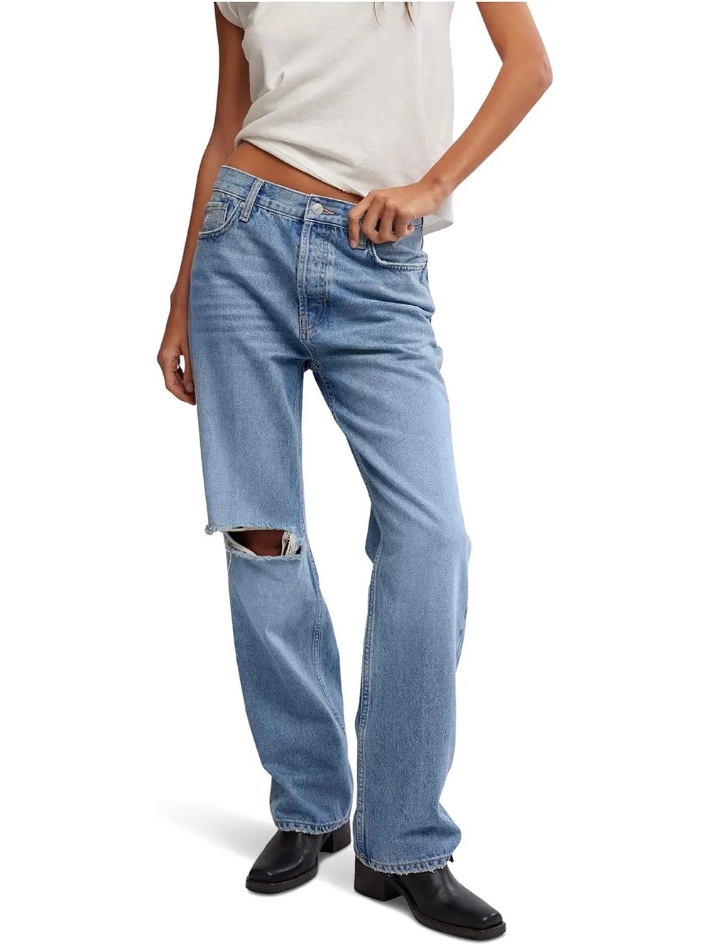 NWT Free People We The Free Holly Bootcut Jeans Size 25 Classic Baggy